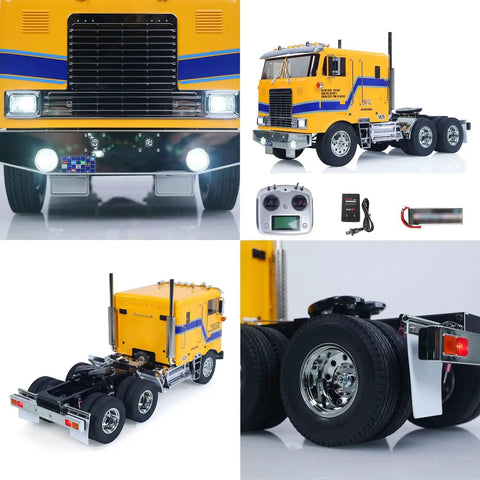 1/14 Scale RC DIY Tractor Truck 6x4 For Tamiya Chassis 56304 With 3-Speed Transmission, Light And Sound System, Ready To Run RTR Flysky Radio