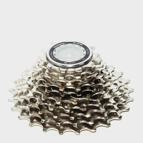 10-Speed Road Bike Cassette 11-25T With Aluminum Carrier For Top Three Cogs, Nickel Plated Durability, Drilled Out Cogs For Weight Reduction.