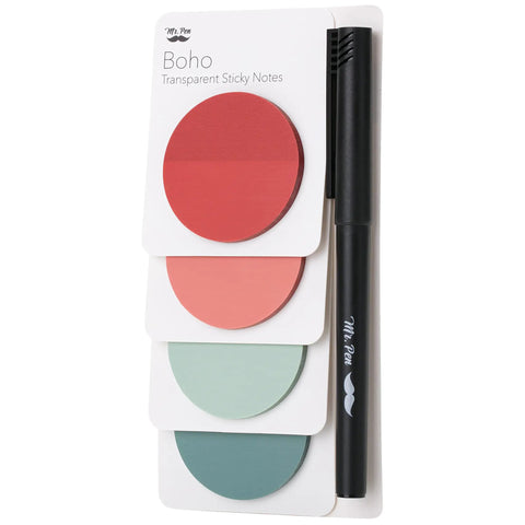 Round Transparent Sticky Notes You Can Totally Use 1.8 Inch 4 Pads With 200 Sheets And Quick Dry Fine Tip Pen Easy Peel Water Resistant And Clean Removal For Bible Journaling And Daily Planning in assorted colors with pen