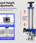 Bend height adjustment feature on Pro Grade 1 Station Sheet Metal Roller Bender For Pros Quick Setup Metal Roofing Tools
