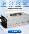 High Performance 24v Battery Charger With Selectable 30 40 Or 50 Amp Output For Lead Acid Batteries showing smart display and aluminum design.