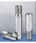 Stainless Steel Slotted Cylindrical Pin Dowel Set, 5 Pcs, Threaded Male Locating Pins M2 To M8, 14mm Diameter, 5 To 50mm Length, 304 Grade