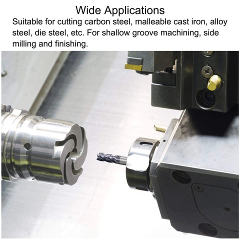 2.5mm Square Nose End Mill Pack Of 2 Solid Carbide CNC Router Bits With AlTiN Coating in metal cutting operation