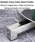 Heavy Duty Rotating Wire Spool Rack No Sweat Turntable Cable Caddy For Electrical Wire Storage Independent Swivel Dispenser base detail