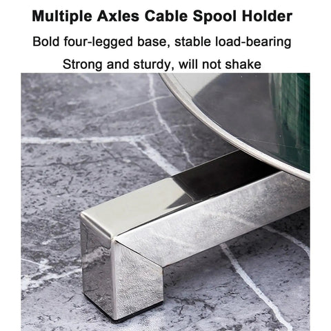 Heavy Duty Rotating Wire Spool Rack No Sweat Turntable Cable Caddy For Electrical Wire Storage Independent Swivel Dispenser base detail