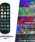 Controller for Thundercloud LED Cloud Light With 16 Feet Cord, highlighting modes like Lightning, Star, and Flowing Water.
