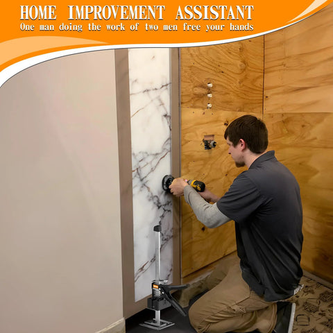 RENYINDA labor-saving arm jack, black and orange, used to lift cabinets during window/door installation
