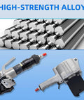 19mm Pneumatic Steel Strapping Machine Split Banding Tool Tensioner Cutter Sealer For 1.25 Inch Width Metal Belts with alloy parts