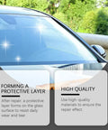 Car windshield after using Windshield Repair Kit For Chips And Cracks Car Glass Quick Fix With Nano Fluid Filler Cracks Gone