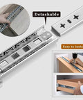 Lockable Ball Bearing Drawer Slides Offering Full Extension Smooth Glide Industrial Grade Steel Construction For Trucks And RV Cabinets showing installation details.