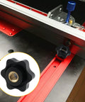 M6 Star Knob Through Hole Thumbwheel Panel Mount Clamping Handle 10 Pack Black Plastic With Brass Insert on work surface