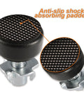 Close-up of anti-slip padded Sixteen Piece Set M6 Thread Adjustable Furniture Levelers With Swivel Screw In Threads, detail view.