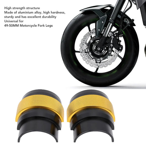 Pro Grade CNC Aluminum Fork Seal Driver Tool for 49mm and 50mm Motorcycle Forks Universal Kit with front motorcycle wheel