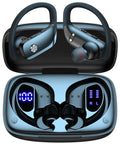 Wireless Earbuds Bluetooth Headphones With 80 Hour Playtime In Charging Case LED Display Over Ear Hook Microphone Stereo