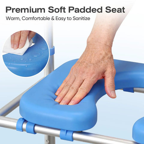 Rock Solid Padded Toilet Seat Riser For Seniors And Mobility Needs Built Tough 450 Lb Capacity No Sweat Adjustable Setup Ultra Comfort Universal Fit Standard Or Elongated Bowls Bathroom Safety Helper