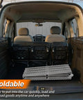 Heavy-Duty Foldable Conveyor Roller Ramp Table 15x78 Inch Gravity Transport Cart With White Galvanized Steel Frame in car trunk