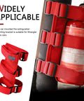Roll Bar Fire Extinguisher Holder For Jeeps Adjustable American Flag Decorated Mount Heavy Duty Nylon Strap Bracket installed