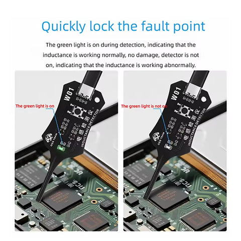 Type C Inductance Tester For Phone Motherboard Coil Detector And Circuit Board Inductor Scanner Quick Fault Check Tool on PCB