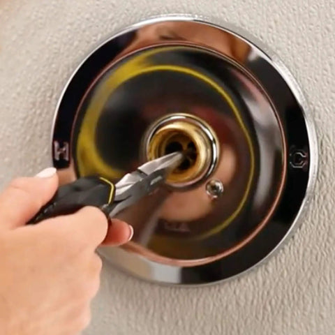 Close-up of installation with 11 Piece Delta Faucet Repair Kit With 212 SS Ball For Leak Free Single Handle Faucets