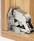 90 Degree Soft Close Cabinet Hinges Surface Mount Frameless Concealed Cupboard Door Hardware Spring Loaded No Fuss Install White Finish