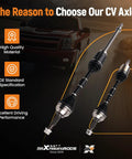 Tough As Nails Front Left And Right CV Axle Assembly For Nissan Rogue Rogue Select 2008 2015 2 5 Liter FWD close-up view