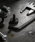 Beefy Lock Bolt Clamp Screw Replacement Kit 265674-6 for DTM50 and TM3000C with flange washer and hex key, tools displayed