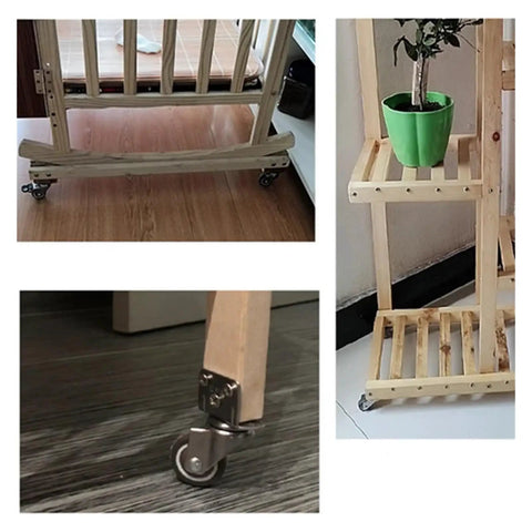 Wood furniture with Heavy Duty Caster Wheel 2 Inch Stem Caster Swivel No Brake, Silent 20 Kg Capacity Castor, soft rubber wheel.