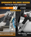 Side-by-side comparison of cordless buffer polisher kits; Dewalt 20V compatible tool highlighted for car detailing and waxing.