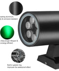 Up And Down Outdoor Wall Lights 96W RGBW Color Changing With RF Remote, showing die-cast aluminum, LED chips, waterproof build