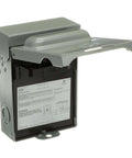 Weatherproof fused AC disconnect switch 30A 240V single-unit 1-phase NEMA 3R, galvanized steel, pull-out design, outdoor use