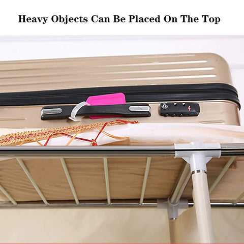 Super Spacious Portable Storage Closet And Versatile Wardrobe Organizer Game Changing Dorm Essential With Quick Assembly Frame for sturdy top shelf load.