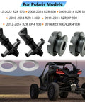 Hood Latch Toggle And Grommet Kit For Polaris RZR 570 800 S XP 900 2 Pack shown with ABS and rubber parts