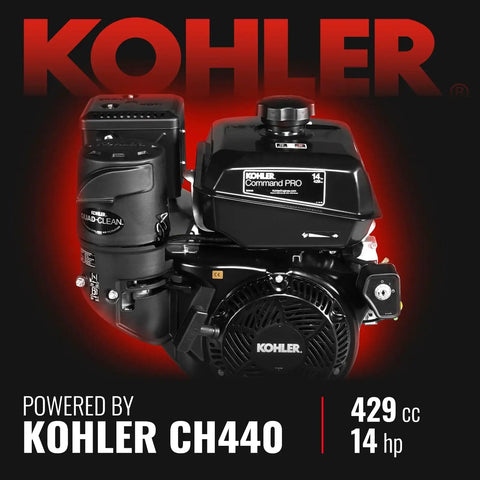 Kohler CH440 engine, 429cc 14HP, featured in 6 Inch Wood Chipper Shredder Mulcher With Kohler 429cc 14HP Gas Engine, Electric Start.