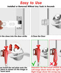 Installation guide for Two Pack Portable Door Lock Set For Extra Security And Privacy Great For Travel Hotels Homes Apartments Dorms And College Use Prevents Entry From Outside Not Even With A Key For Peace Of Mind