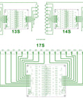 Heavy Duty Active Equalizer Balancer Module For 13S 14S 15S 16S 17S Lithium Batteries 5A diagram showing electrical connections