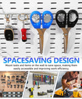 Two Pack Multi Prong Pegboard Accessories Organizer Kit With Tool Storage Hooks for pliers, wrenches, scissors on wall