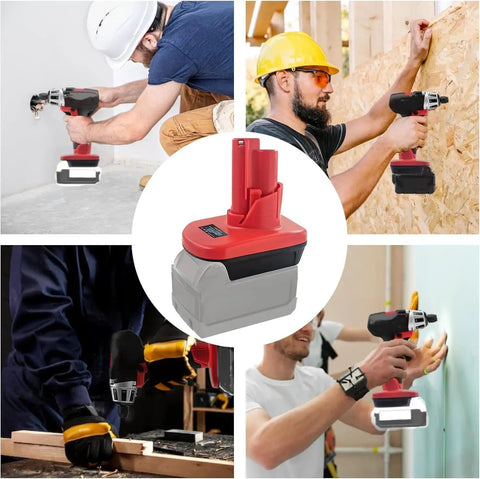 M18 To M12 Battery Adapter For Milwaukee 18V Tools Converts 18V Lithium Battery To 12V for safe tool use in various work settings