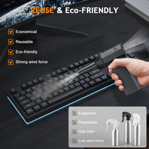 Powerful Electric Air Duster Beast With 180000 RPM Brushless Motor 3 Speed Adjustable Cordless Blower cleaning keyboard