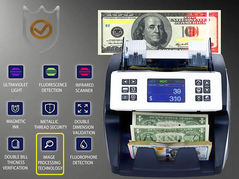 Mixed Denomination Money Counter for Multi Currency, Bank-Grade CIS Sensor With UV/IR/Magnetic Detection