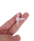 20 Pieces Plastic Reducing Tee Fittings Set, Leakproof No Fuss T Shaped Pipe Connectors, Easy Install, Stable Flow, Ideal For Chemical And Mechanical Industries, Multi Industry Pipe Adapters, small white plastic tee fitting in hand