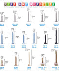 Pro Level 320 Pcs Mixed Self Drilling Screw Assortment Kit featuring various sizes and types of screws with measurements displayed.