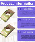 Product information for 40 Piece M8 Half Moon Nut Washers Set With Solid Iron Lock Washers Spacers For Furniture Hardware