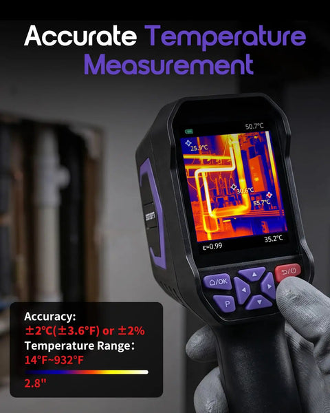 Pro Grade Thermal Imaging Camera With 240 X 240 IR Resolution And Heat Vision Clarity Two Point Eight Inch LCD Screen Less Than 50 mK Sensitivity And Smooth 25 Hz Frame Rate For Fast On Site Heat Detection, handheld camera