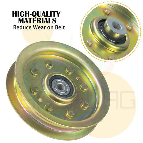 2 Pack Idler Pulley 4-7/8 In Outer Diameter Replaces 753-08171 756-04129 756-04129C 753-08068A For Cub Cadet RZT54 RZT50