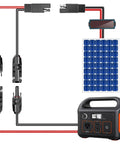 10 AWG SAE Solar Panel Extension Cable With 2 Polarity Reversed Adapters for RV Caravan Battery Charger Kit
