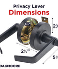 Vacant Occupied Bathroom Lock For Public Restrooms And Industrial Buildings Black Door Handle Lock With Clear Status Indicator