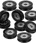 Sliding Barn Door Wheel Nylon Pulley With U Groove For Cabinet Closet And Window Doors 1.06 Inch Roller Bearing Durable Smooth Quiet Glide