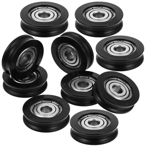 Sliding Barn Door Wheel Nylon Pulley With U Groove For Cabinet Closet And Window Doors 1.06 Inch Roller Bearing Durable Smooth Quiet Glide