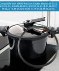 Pro Grade Replacement Gasket For Mirro Pressure Canner 12 16 22 Qt Fits Models M-0512 M-0522 M-0312 M-0406 M-0416 M-0526 M-0622 Durable Leakproof Seal For Safe Canning And Easy Installation, black silicone ring on pressure canner