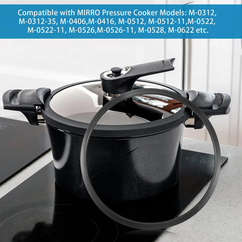 Pro Grade Replacement Gasket For Mirro Pressure Canner 12 16 22 Qt Fits Models M-0512 M-0522 M-0312 M-0406 M-0416 M-0526 M-0622 Durable Leakproof Seal For Safe Canning And Easy Installation, black silicone ring on pressure canner